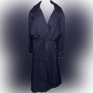 Fleet Street Blue Trench Coat with Zip Out Lining.  Size 12